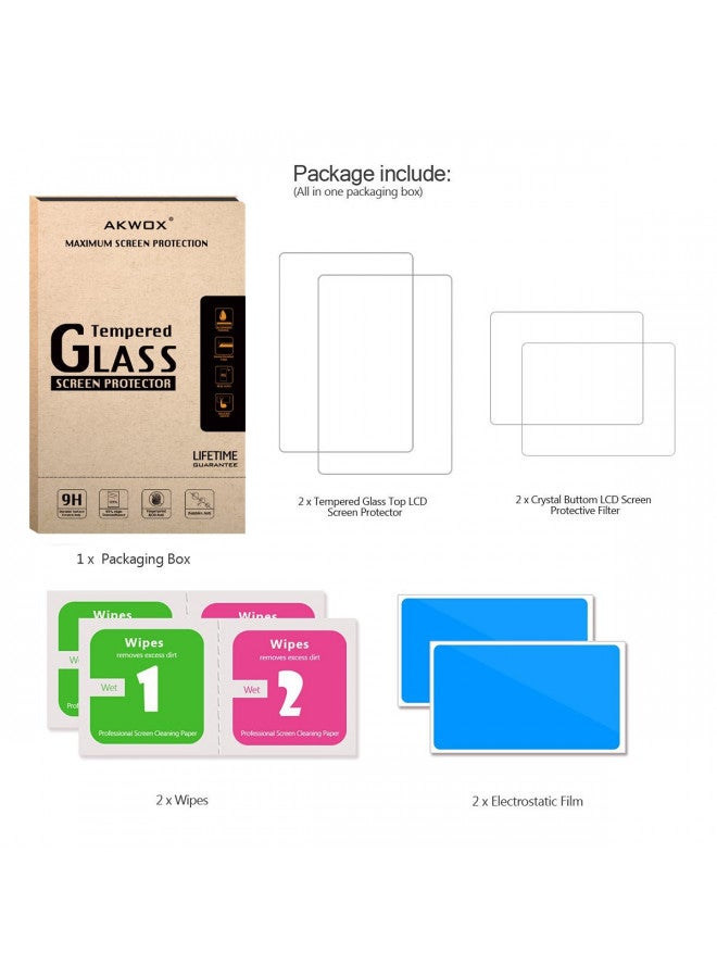AKWOX (2 in 1) Tempered Glass Top LCD Screen Protector + HD Clear Crystal PET Buttom LCD Screen Protective Filter for 3DS XL/New 3DS XL  - Image 4