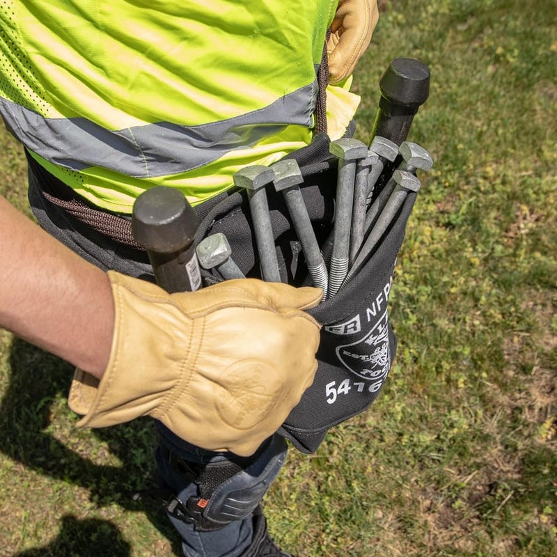 Klein Tools 5416TFR Tool Bag, Flame Resistant Canvas Bag for Bolt Storage with Double Reinforced Bottom and Tunnel Connect, 5 x 10 x 9-Inch - Image 3