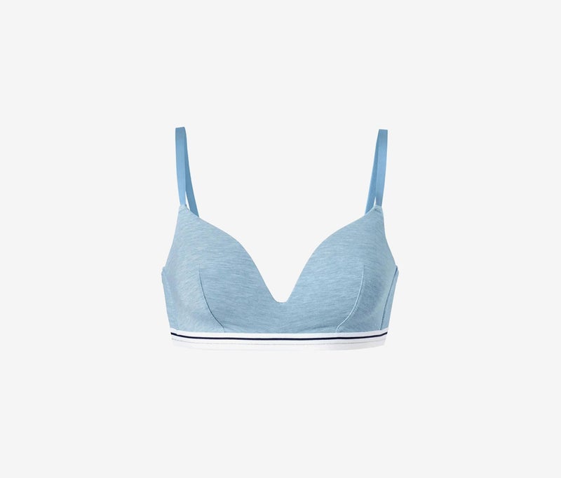 Tchibo Women Non Wire Soft Cup Bra, Light Blue - Image 2