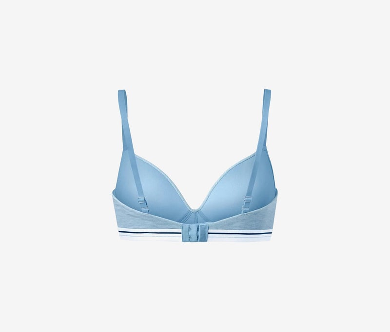 Tchibo Women Non Wire Soft Cup Bra, Light Blue - Image 3