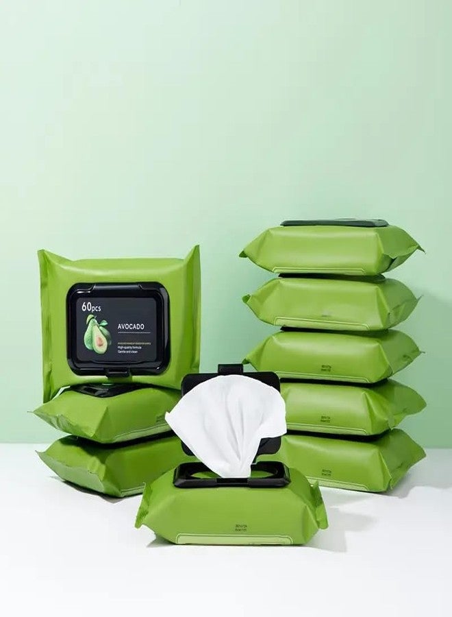 VATTU Avocado Moisturizing Deep Cleasing Wipes || Makeup Remover Facial Wipes || Cucumber & Vitamin E Makeup Remover Wipes Hydrating, Refreshing, Soothing (Pack Of 1) (Makeup Wipes) - Image 2