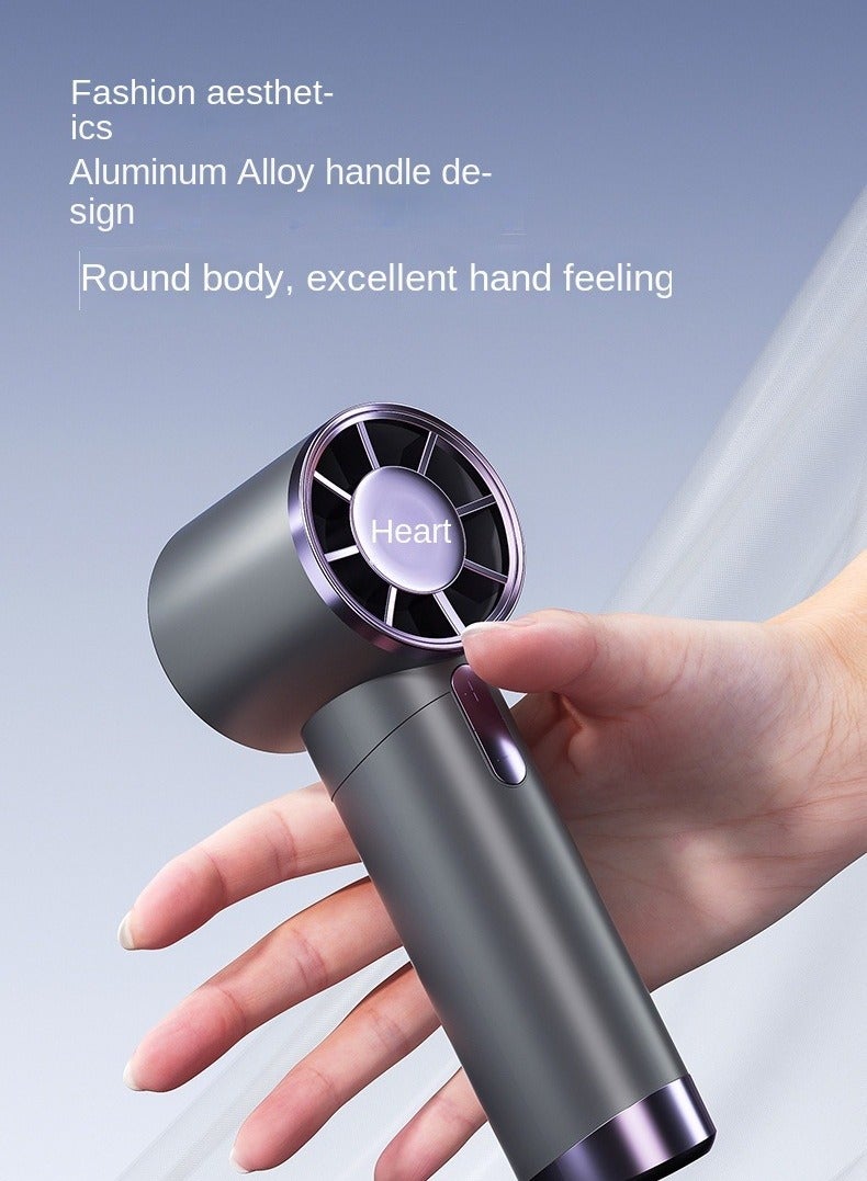 Handheld Mini Fan Battery Operated Small Personal Portable Fan Speed Adjustable USB Rechargeable Fan for Kids Girls Women Men Home Office Indoor Outdoor Travelling, Purple - Image 4