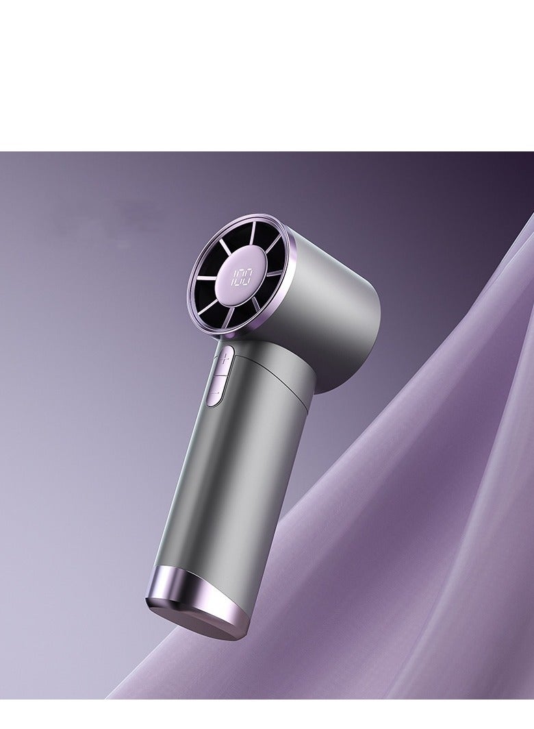 Handheld Mini Fan Battery Operated Small Personal Portable Fan Speed Adjustable USB Rechargeable Fan for Kids Girls Women Men Home Office Indoor Outdoor Travelling, Purple - Image 2