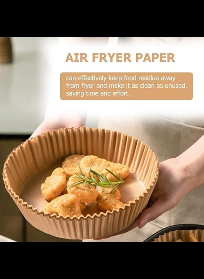 100 Pieces Round Air Fryer Paper Liners 20cm (7.9 inch) Size, Disposable Paper - Non Sticky & Oil Proof Parchment Paper for Baking, Air Fryer Liner for Microwave and Gas Ovens  - Image 4