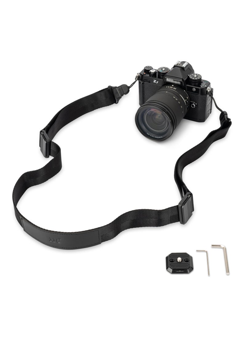JJC JJC DSLR Camera Neck Strap with Patented Quick Release Buckles, Universal Adjustable Camera Shoulder Sling Strap for Canon Nikon Sony Fujifilm Olympus Pentax DSLR SLR Cameras (Black)  - Image 1