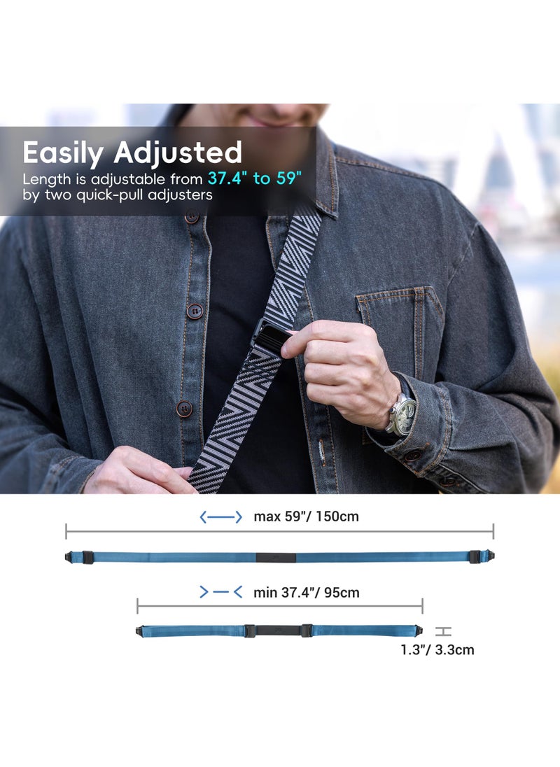 JJC JJC DSLR Camera Neck Strap with Patented Quick Release Buckles, Universal Adjustable Camera Shoulder Sling Strap for Canon Nikon Sony Fujifilm Olympus Pentax DSLR SLR Cameras (Black)  - Image 4