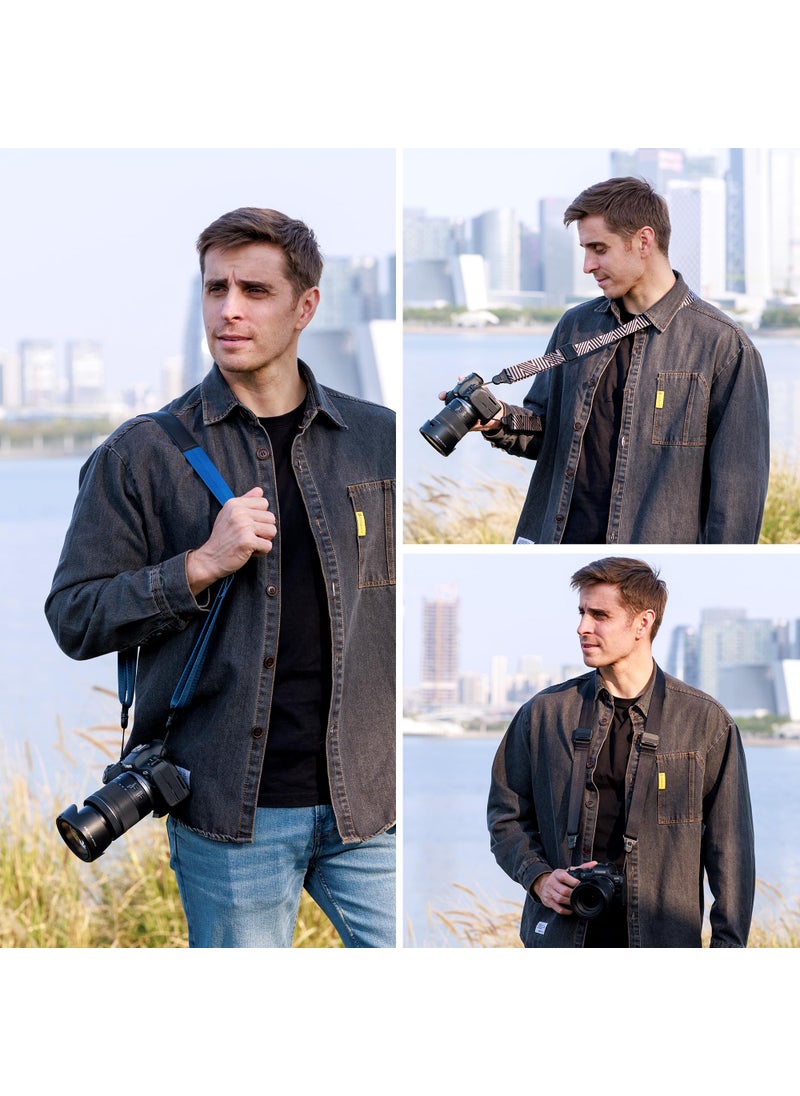 JJC JJC DSLR Camera Neck Strap with Patented Quick Release Buckles, Universal Adjustable Camera Shoulder Sling Strap for Canon Nikon Sony Fujifilm Olympus Pentax DSLR SLR Cameras (Black)  - Image 2