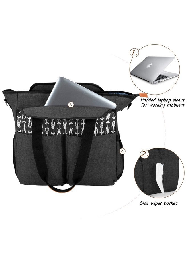 CURMIO CURMIO Breast Pump Tote Bag Compatible for Spectra S1, S2 and Medela, Pumping Bag with Laptop Pocket for Working Moms, Black (Patented Design) - Image 2