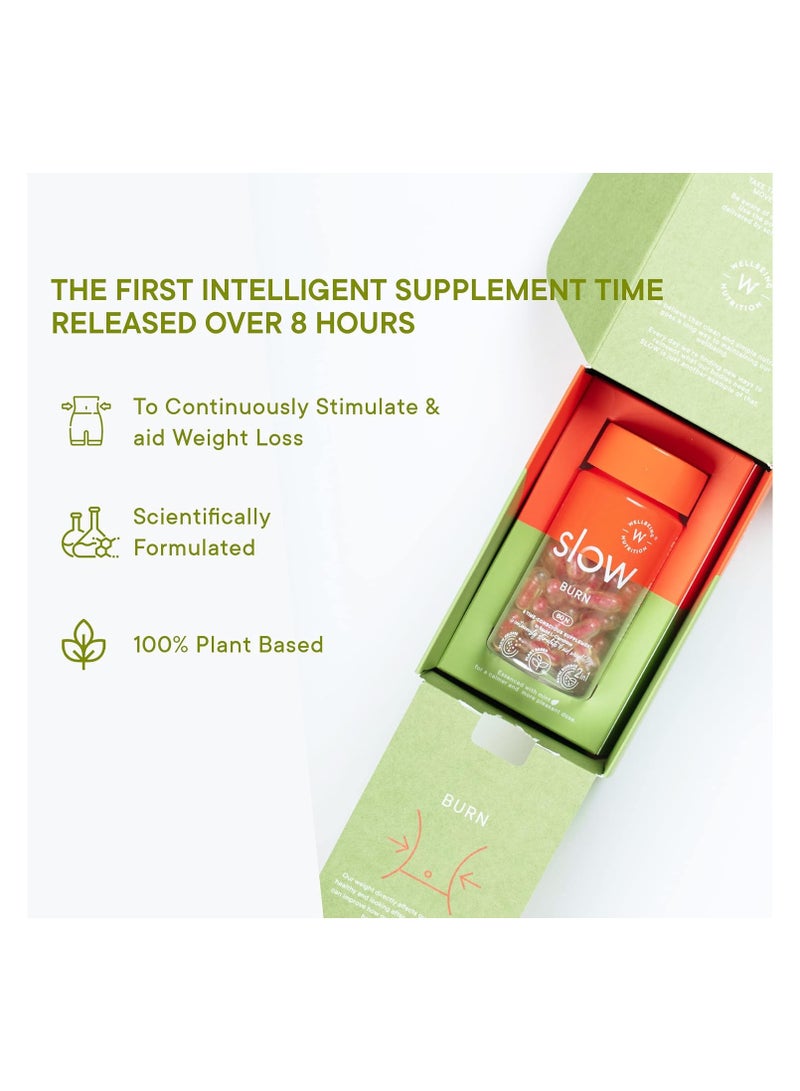 WELLBEING NUTRITION Burn, Fat burner for Men & Women with Garcinia Cambogia, L-Carnitine, Chromium, Green Coffee Beans, Green Tea Extract, Capsimax | Metabolism, Weight Loss Support, 60 Veg Capsules - Image 2