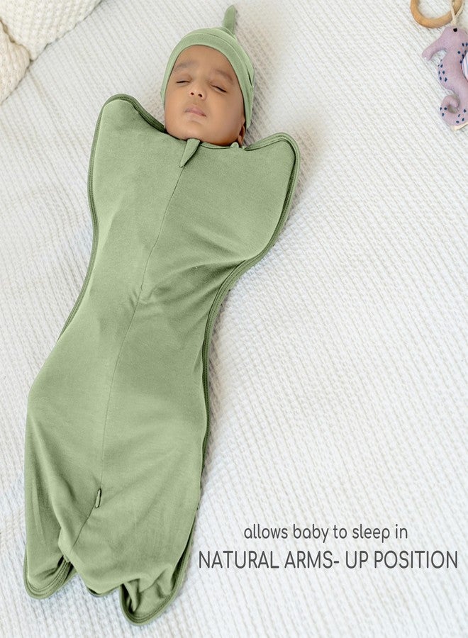Cocoon Care 0.5 TOG Knitted Bamboo Cotton Arms Up Swaddle Sleeping Pod for Baby | Swaddle Pod for New Born Baby | 0-1 Months - Image 5