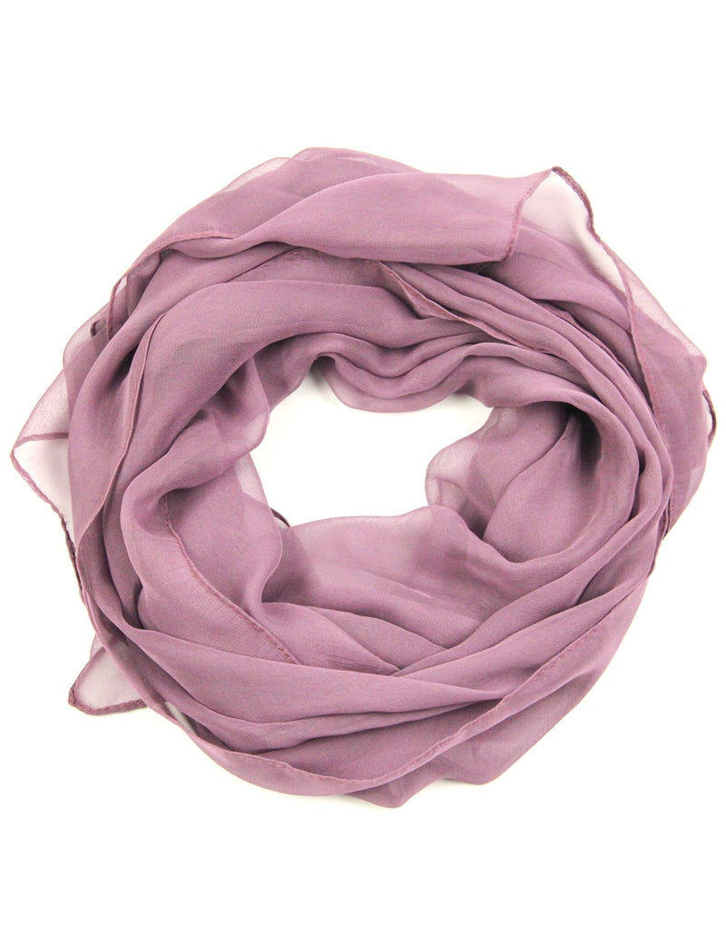 PANTONIGHT Long Chiffon Sheer Scarf For womens (070 plain purple) - Image 4