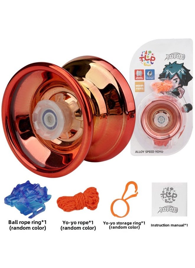 null - Special Alloy Yo-yo Yo Automatic Sleep Swing Dead Sleep Live Sleep YOYO Ball [send Gloves]]-Color:Red Gradient Weighted Yo-yo (no Lights) + Hanging Ring - Image 1
