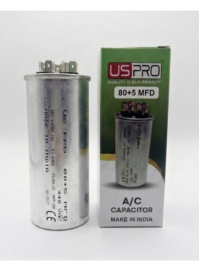 A/C CAPACITOR WITH PIN 80+5MFD