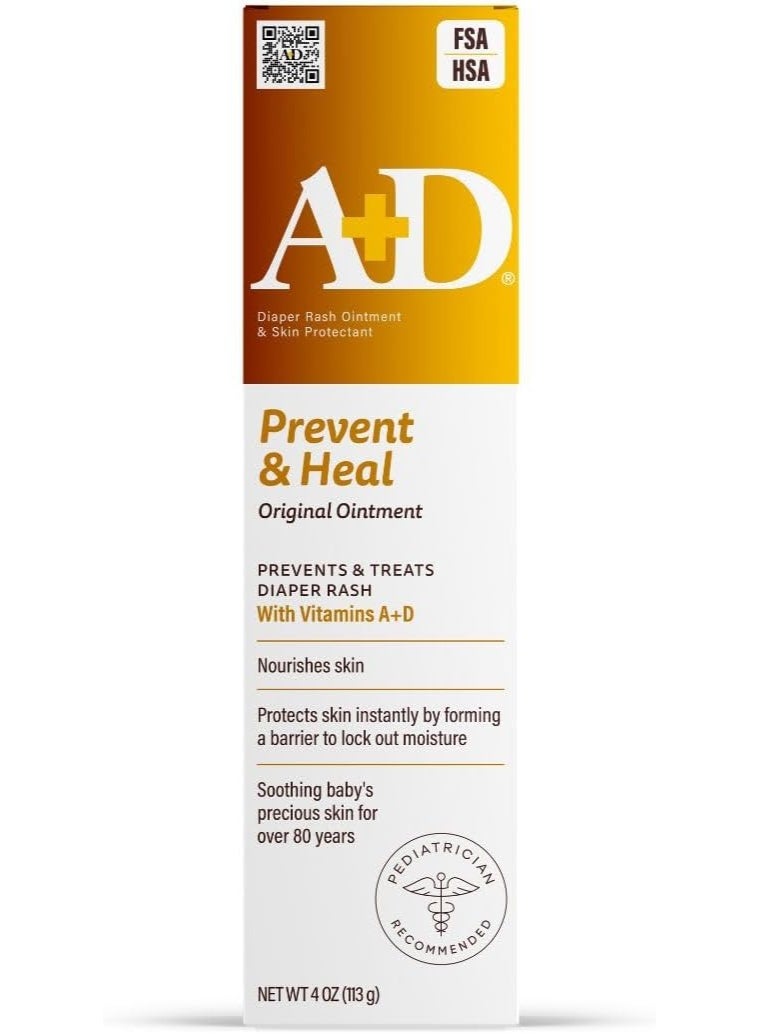 A+D Prevent & Heal Original Ointment, 4 Ounce