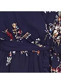 MELA LONDON Floral Ruffle Wrap Dress