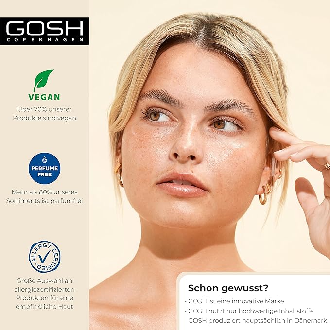 GOSH Brow Lift Lamination eyebrow gel vegan I fixing gel for quick flawless brow styling with salon effect I perfumefree and longlasting I suitable for allergy sufferers I Transparent