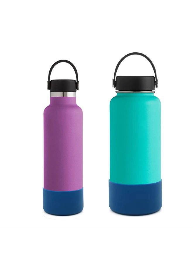 Flaskars Protective Silicone Boot for 12oz - 40 oz Hydroflask Water Bottles Anti-Slip Bottom Sleeve Cover Bumper (Fits 32 and 40 OZ, Cobalt) - Image 2