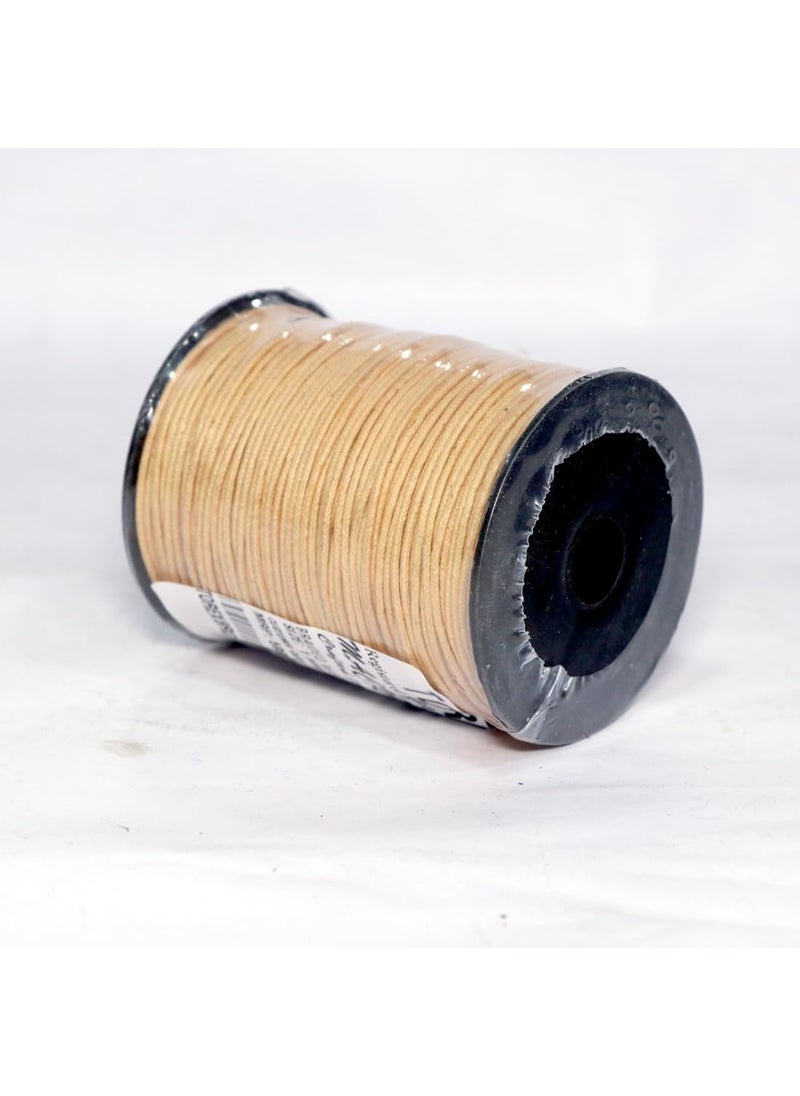 Torex TOREX� 92 Mt, 1mm Thick, Roll Braided Wax Cotton Cord for DIY Jewellery Making, Beading, Art and Craft Work and Handicrafts, (Pack of 1 pcs Light Orange)  - Image 1
