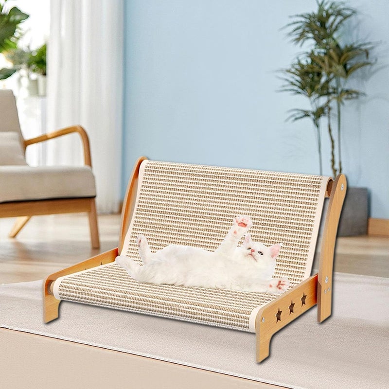Cat Sisal Scratching Board Recliner Sofa Kitten Chair Toy Accessories Wear Resistant Lightweight Reusable Multipurpose, Size S - Image 4