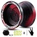 FETESNICE Y26 Professional Butterfly YoYo Dual Mode ResponsiveUnresponsive Finger Spin Yoyo for Kids Adults Competition Players Pro YoYo with 10 Strings Case GlovesBlack Red - Image 2