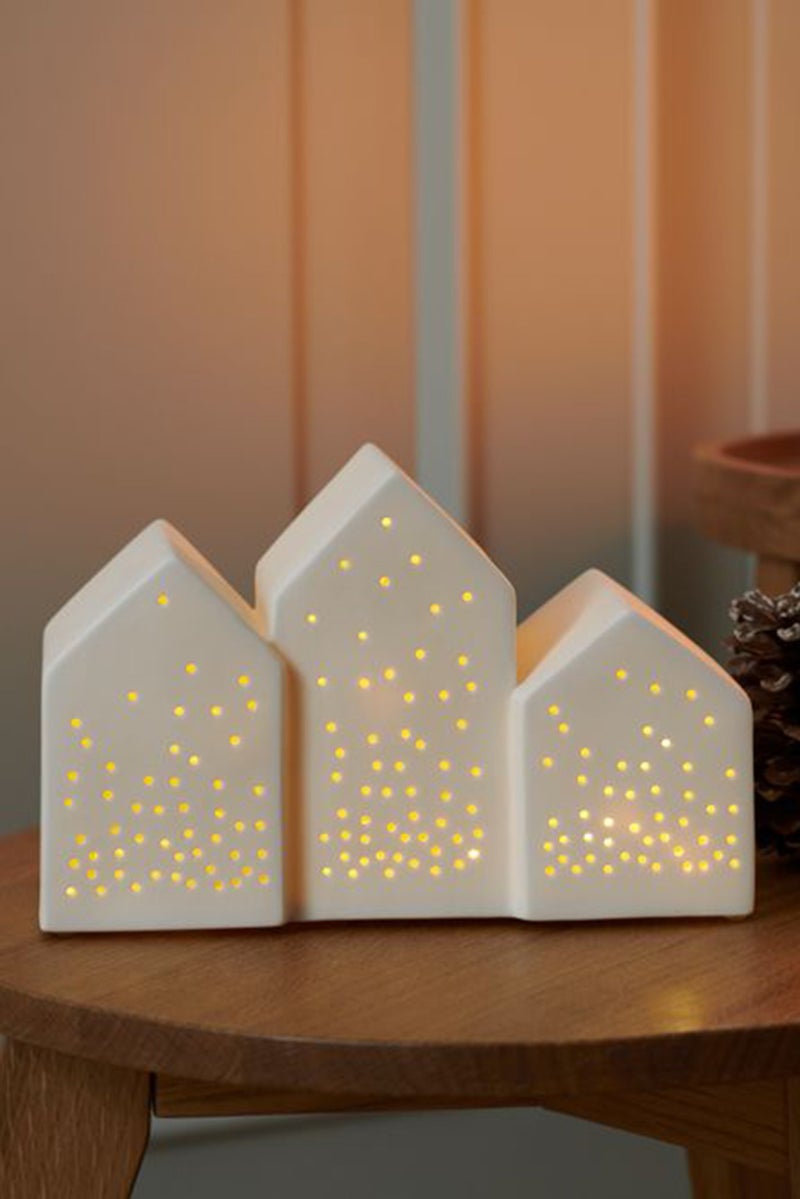 Tchibo LED Ceramic Village, White  - Image 1