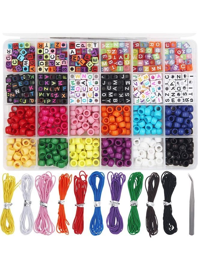 NIBEMINENT Glass Beads And Alphabet Letter Jewellery Making Kit - Image 1