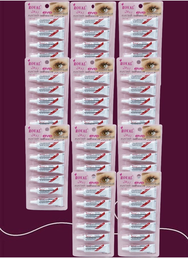 ROVAL 66 Pieces Eyelash Glue Adhesive Dark Tone 7g  - Image 1