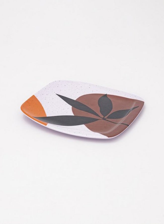 Bright Designs Melamine Square Dinner Plate  6 Pieces  (L 22cm W 22cm) black mondo - Image 1