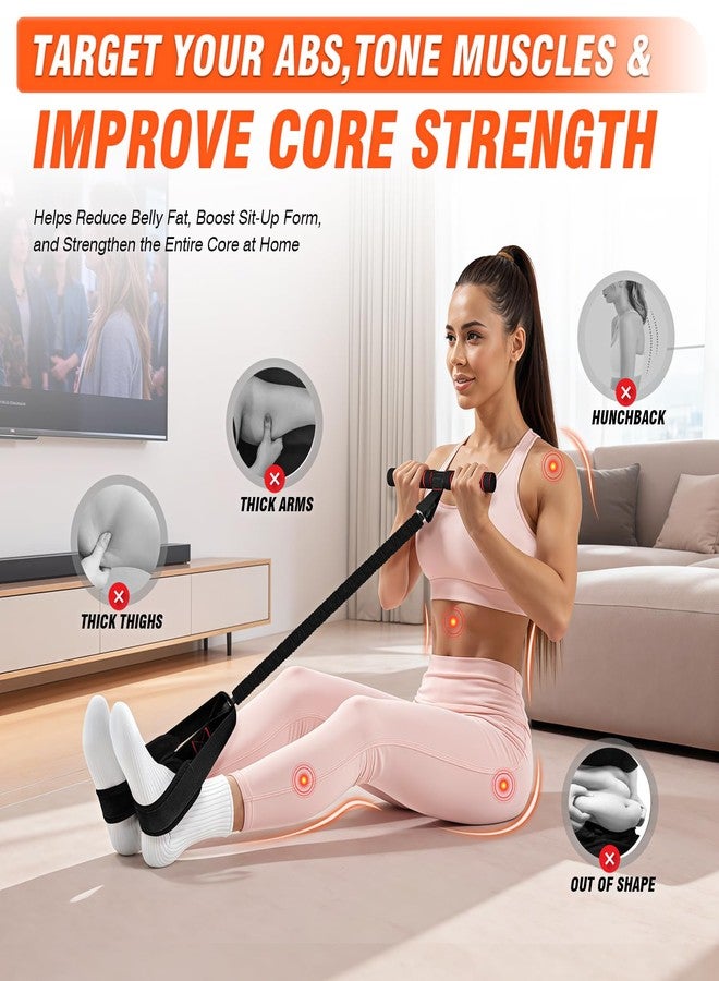 UZTUGG Pedal Resistance Bands with Handles, Upgrade Women Exercise Bands for Full Body Training, Core, ABS, Legs, Glutes, Arms, Pilates, Physical Therapy, Strength, Sit Up Equipment for Home Workout - Image 3
