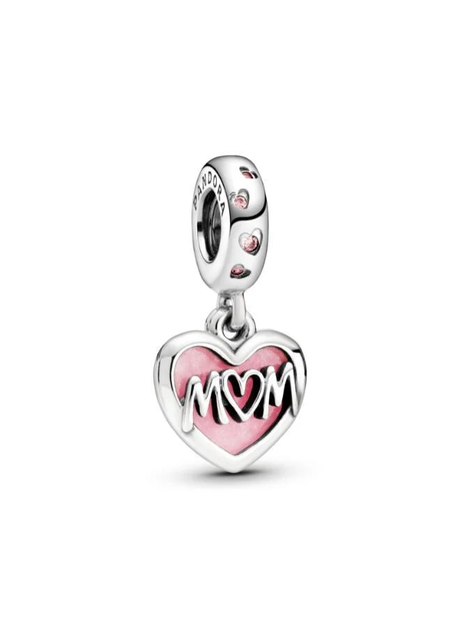 باندورا Mum Script Heart Dangle Charm