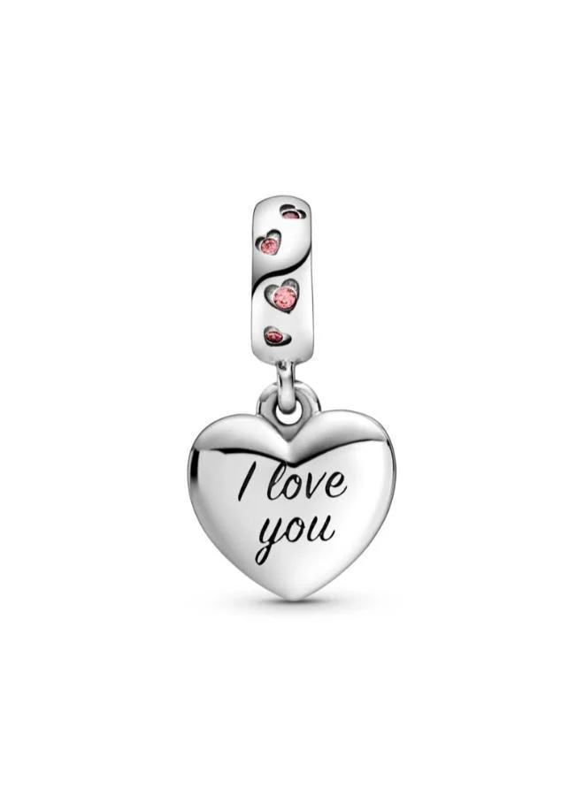 باندورا Mum Script Heart Dangle Charm