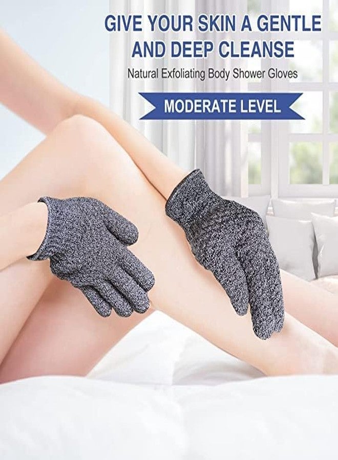 Yiclick Heavy Exfoliating Gloves, Exfoliating Body Scrubber for Bath Shower Exfoliation, Body Scrub Exfoliator For Dead Skin Remover, Exfoliate Sponge Loofah Washcloth Mitt Men Women (12 Grey) - Image 2