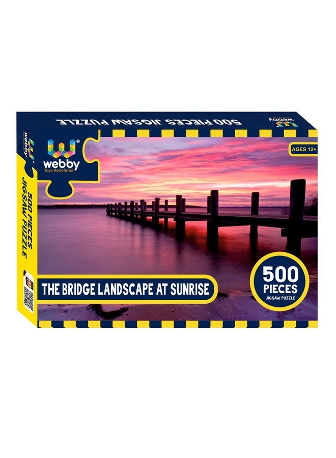 Webby The Bridge Landscape at Sunrise Jigsaw Puzzle, 500 Pieces - Image 1