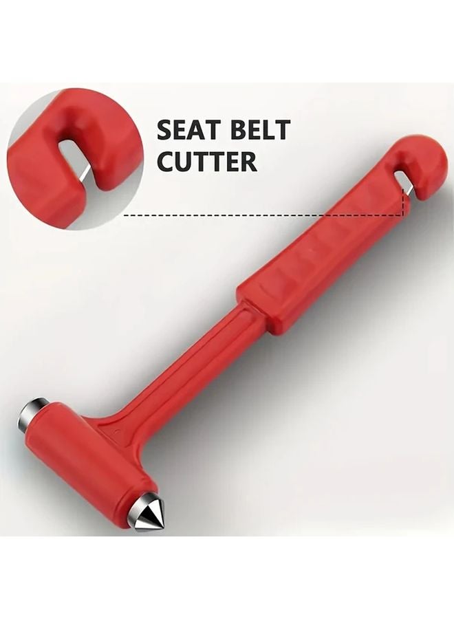 1pc Red Long Handle Seatbelt Cutter And Emergency Hammer For Car Truck Safety - Image 5