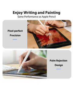 Generic Stylus Pen for iPad 2018-2024 Magnetic Fast Charging 2x with Tilt Sensitivity and Palm Rejection Compatible Air 5th 3rd Gen Pro 11/12.9 Mini 5/6 10-6 Classic White  - Image 5