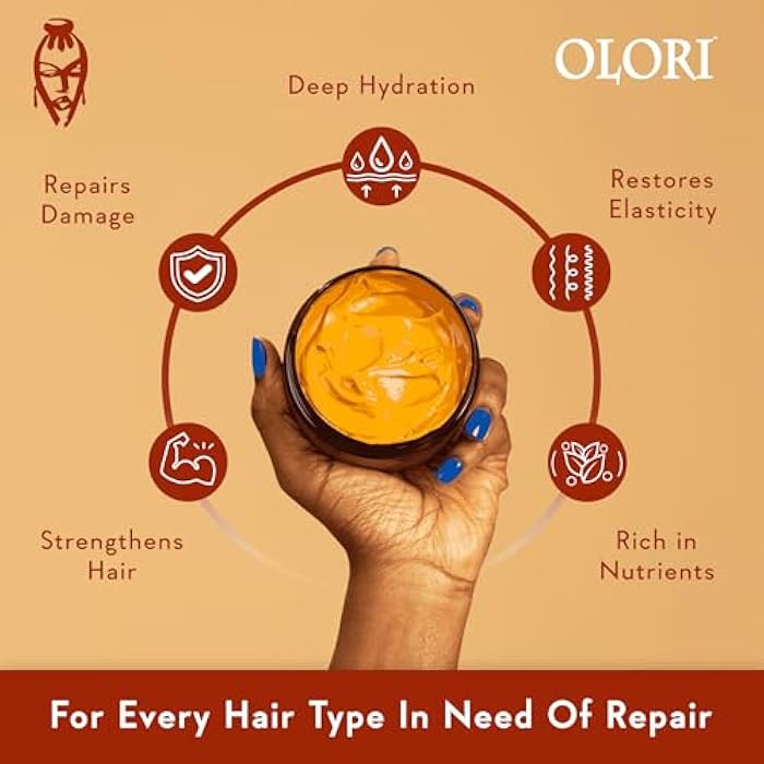 Olori Deep Conditioner for Dry Damaged Hair | Deep Conditioner for Black Women | Hydrating Treatment with African Palm Kernel Batana Oil | Intense Mask for Curly & Textured Hair - Image 5