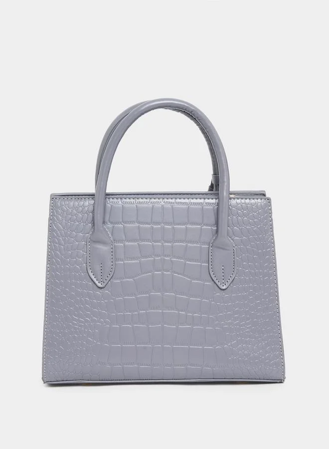 ستايلي شنطة يد بارزة الملمس مع محفظة