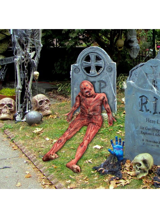 XONOR Halloween Bloody Full Body - 4.8Ft Latex Skinned Hanging Corpse Torso Props For Haunted House Zombie Halloween Party Decoration(1Piece) - Image 4