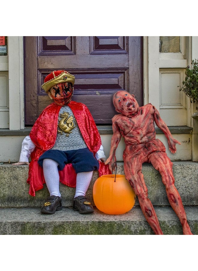 XONOR Halloween Bloody Full Body - 4.8Ft Latex Skinned Hanging Corpse Torso Props For Haunted House Zombie Halloween Party Decoration(1Piece) - Image 3