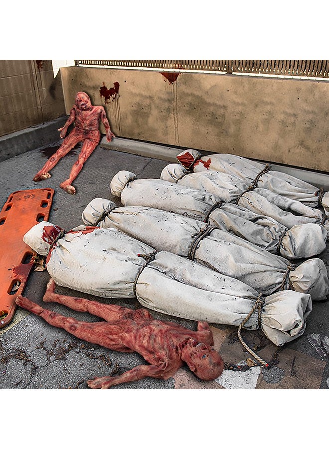 XONOR Halloween Bloody Full Body - 4.8Ft Latex Skinned Hanging Corpse Torso Props For Haunted House Zombie Halloween Party Decoration(1Piece) - Image 5