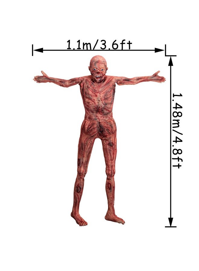 XONOR Halloween Bloody Full Body - 4.8Ft Latex Skinned Hanging Corpse Torso Props For Haunted House Zombie Halloween Party Decoration(1Piece) - Image 2
