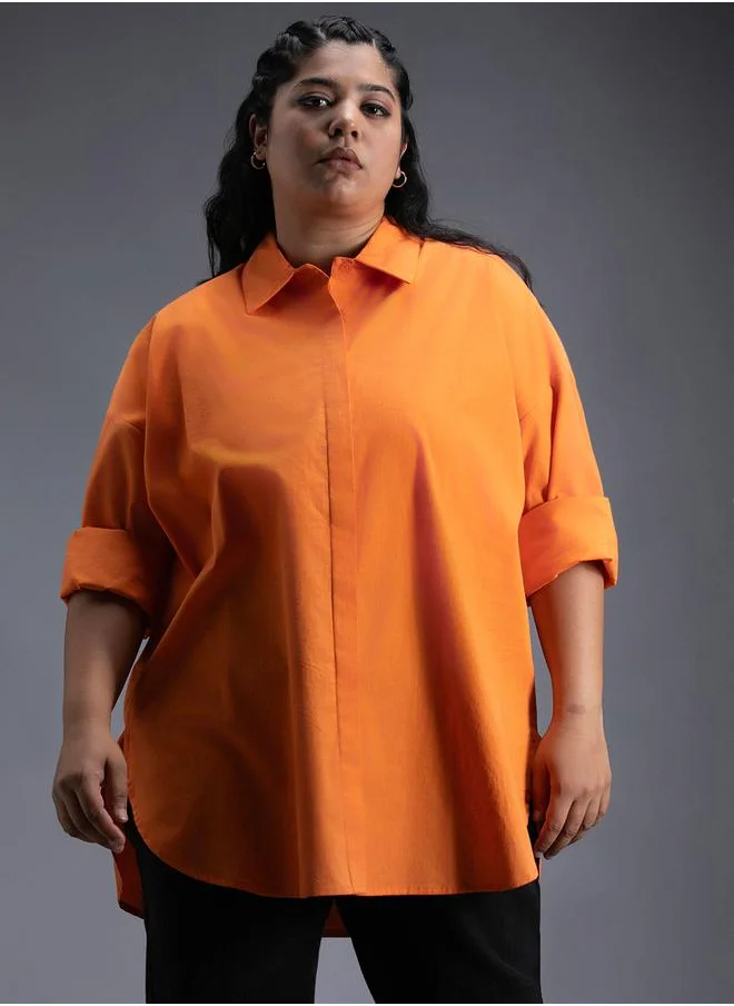 HIGH STAR Plus Size Classic Oversized Casual Shirt by Styli