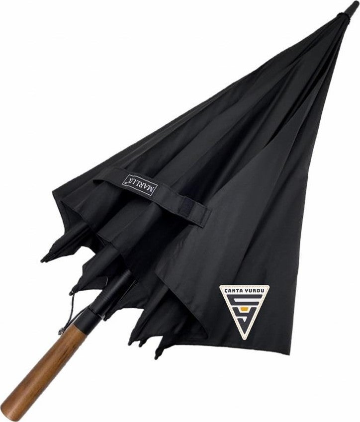 Çanta Yurdu Marlux Wooden Handle 130 cm Fiber Vale Umbrella Black  - Image 1