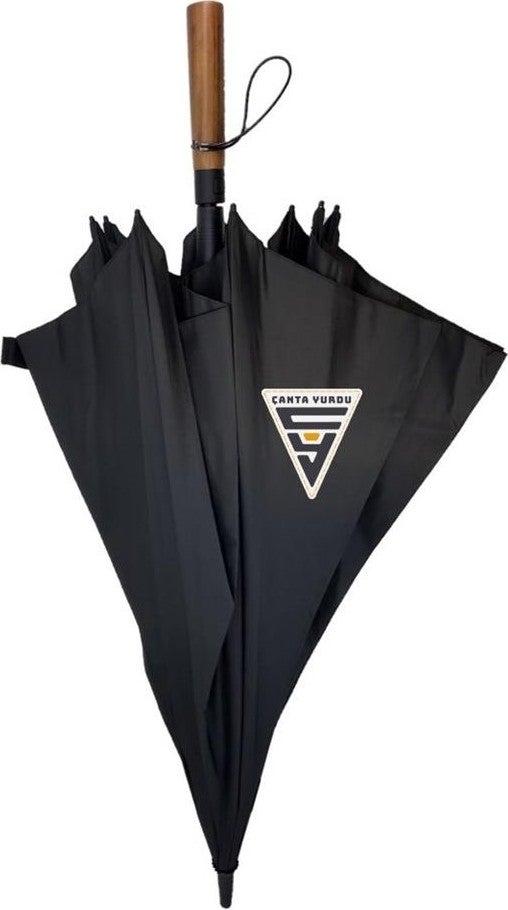 Çanta Yurdu Marlux Wooden Handle 130 cm Fiber Vale Umbrella Black  - Image 5