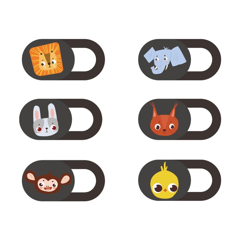 Mizi Webcam Privacy Cover Slide [6 Pack], Cute Camera Blocker Sticker, Protect Your Privacy and Security for Computer, Laptop, Tablets & Phones - Alien 01 - Image 4
