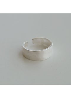 925 Sterling Silver Ring Matte Simple Chic brushed aperture silver ring