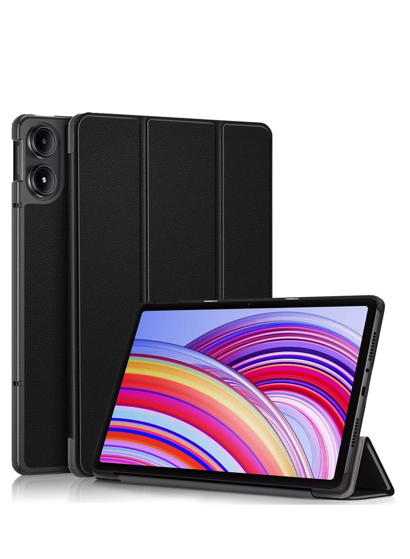 Case For Xiaomi Redmi Pad SE Pro 12.1 Multi-Viewing Angles All New PU Leather Smart Cover with Auto Sleep Wake Feature Slim Flip Shell Case for Redmi SE Pro 12.1 (Black)  - Image 1