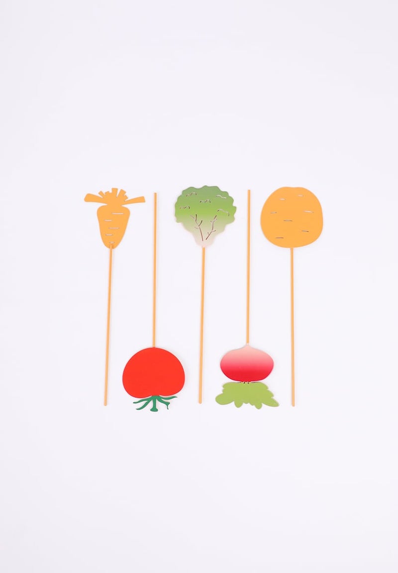 Tchibo Garden Bed Marker Vegetables, Orange and Red  - Image 1