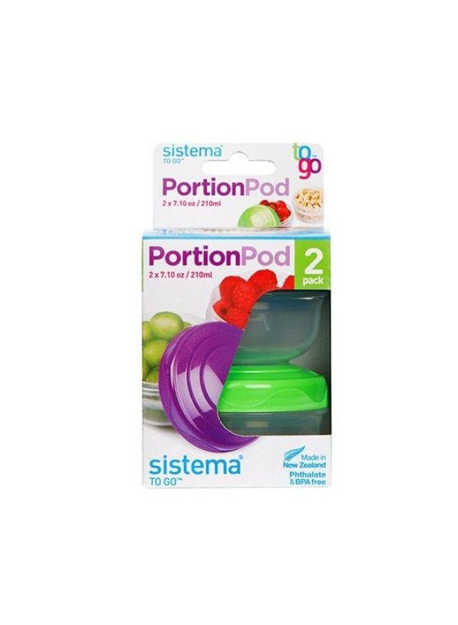 Sistema PortionPod Containers 210ml – Set of 2 - Image 1