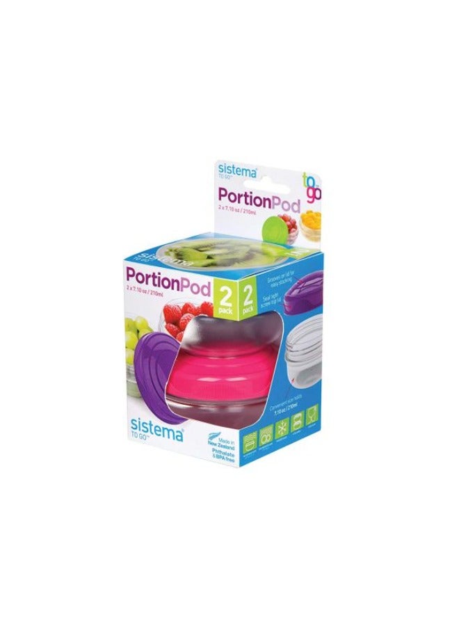Sistema PortionPod Containers 210ml – Set of 2 - Image 3